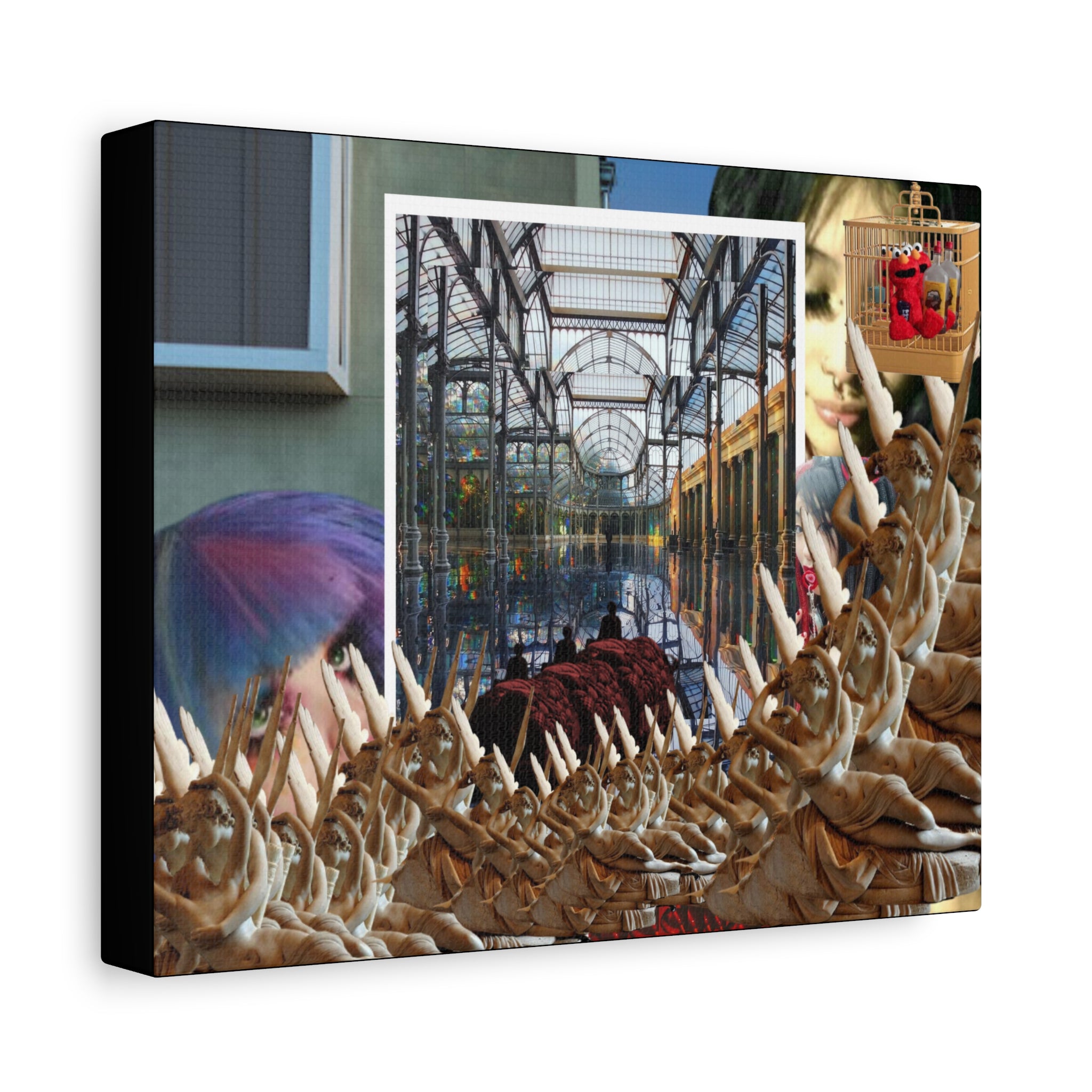 Obra en lienzo — Paraíso en el Infonavit